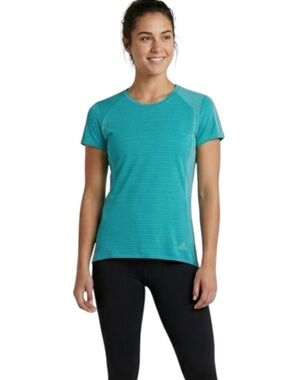 Adidas Climachill Energy Running Athletic Top Teal Green Size S EUC